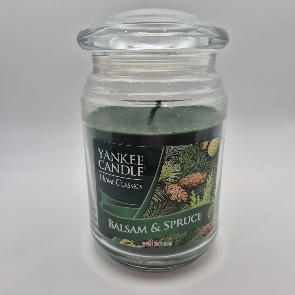 Yankee Candle Balsam & Spruce 22oz Candle Rare & Discontinued Used